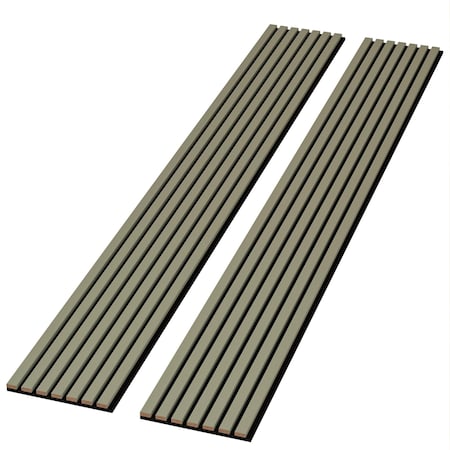 Ejoy Acoustic Slat Wood Wall Panels, 94 in x 12.6 in x 0.8 inch, 2PK ACPSC04_AlamosaGreen